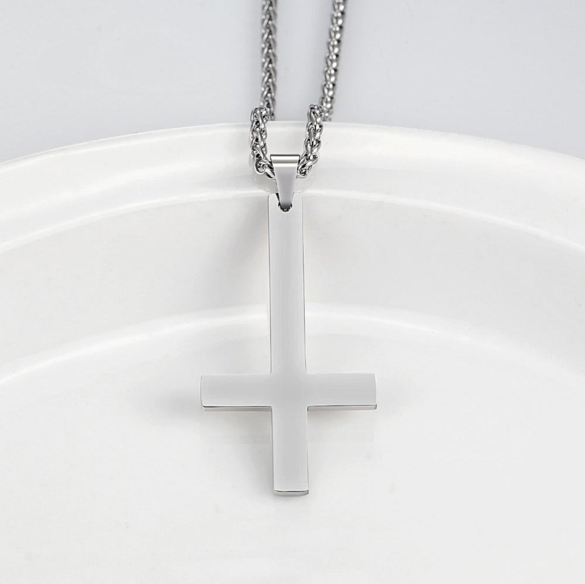 Inverted Cross Necklace
