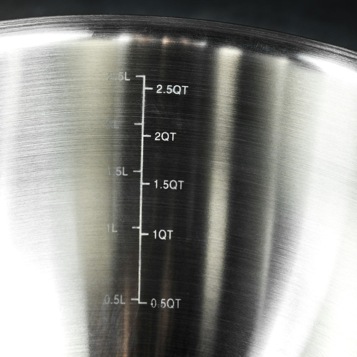 Stainless Mixing Bowl Set with Vacuum Seal Lids, 6-pc