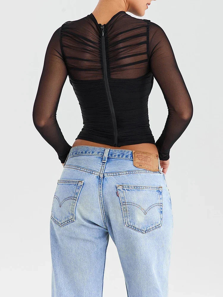 Elegant Mesh Top
