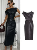 Women's Classic Leather Dress Black