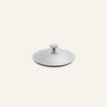 Round stainless steel Titanium Pro Lid (Mini) with a small knob handle.