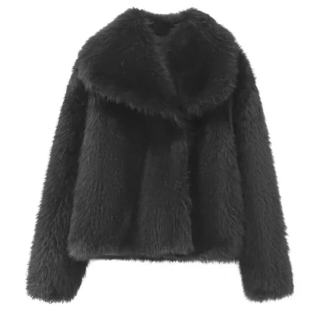 Women's Fur Coat Burgundy