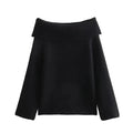 Women's Knitted Pullover Black